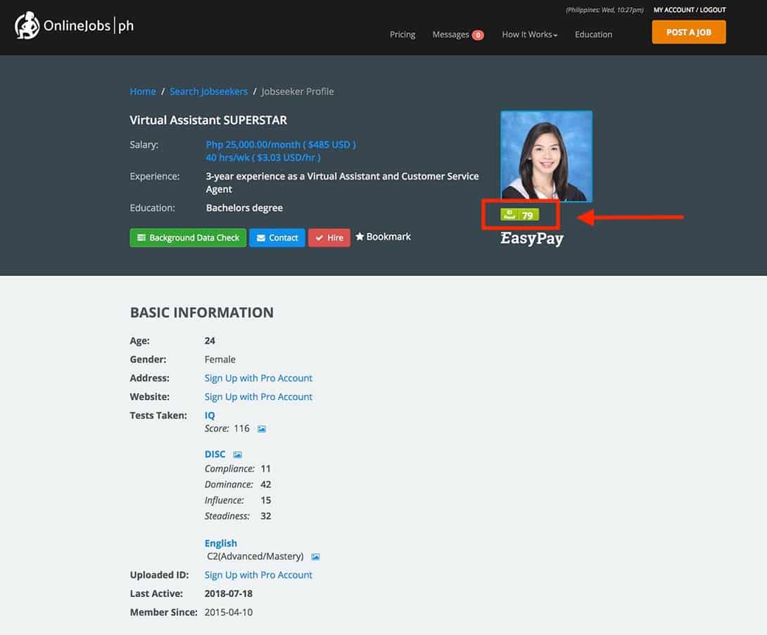 Onlinejobs.ph ID Proof