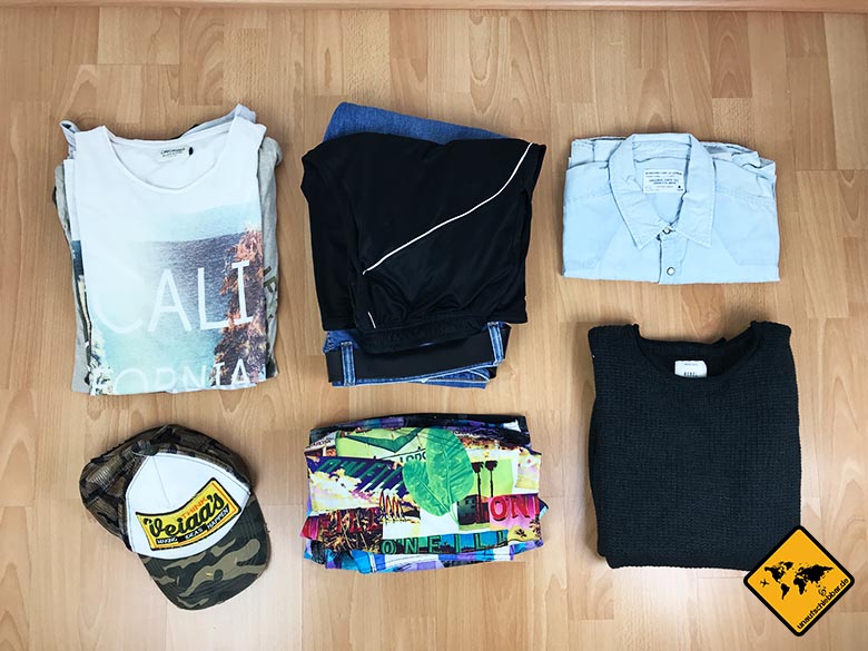 Packliste Thailand Mann Kleidung