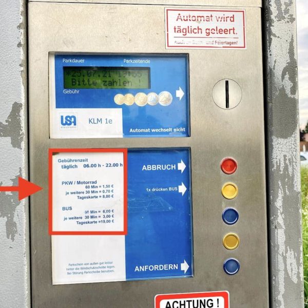 Parkautomat Moritzburg Schloss
