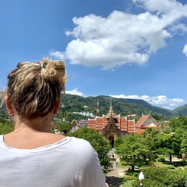 Phuket Wat Chalong Ausblick Dach