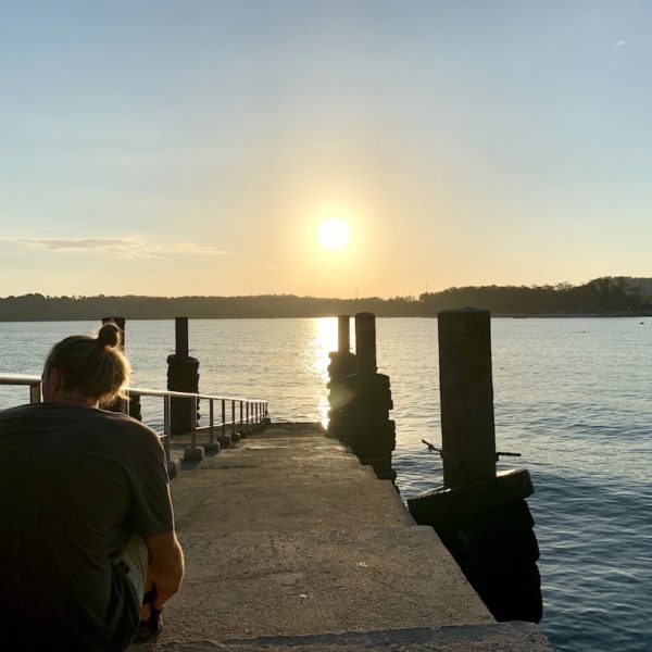 Pier Rawai Beach Sonnenuntergang