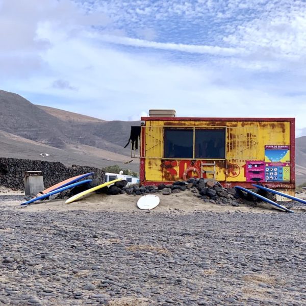 Playa de Famara Lanzarote Surfbretter Strand