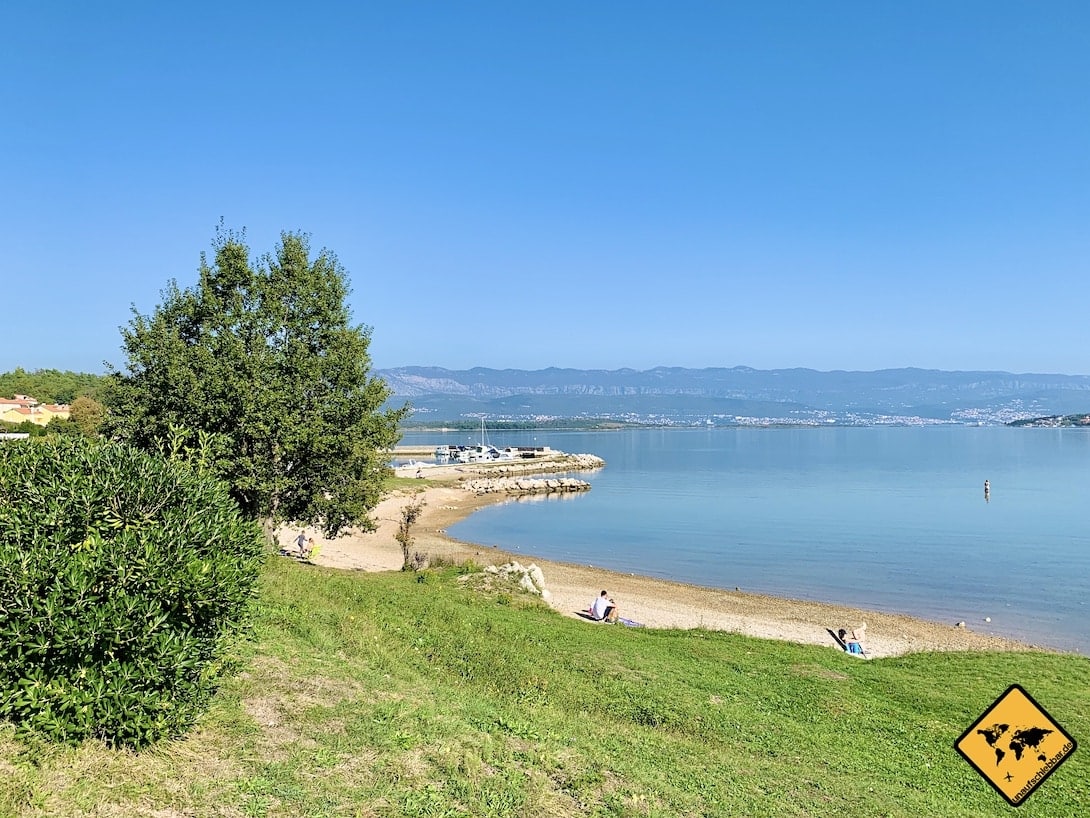 Plaža Meline Krk Kroatien