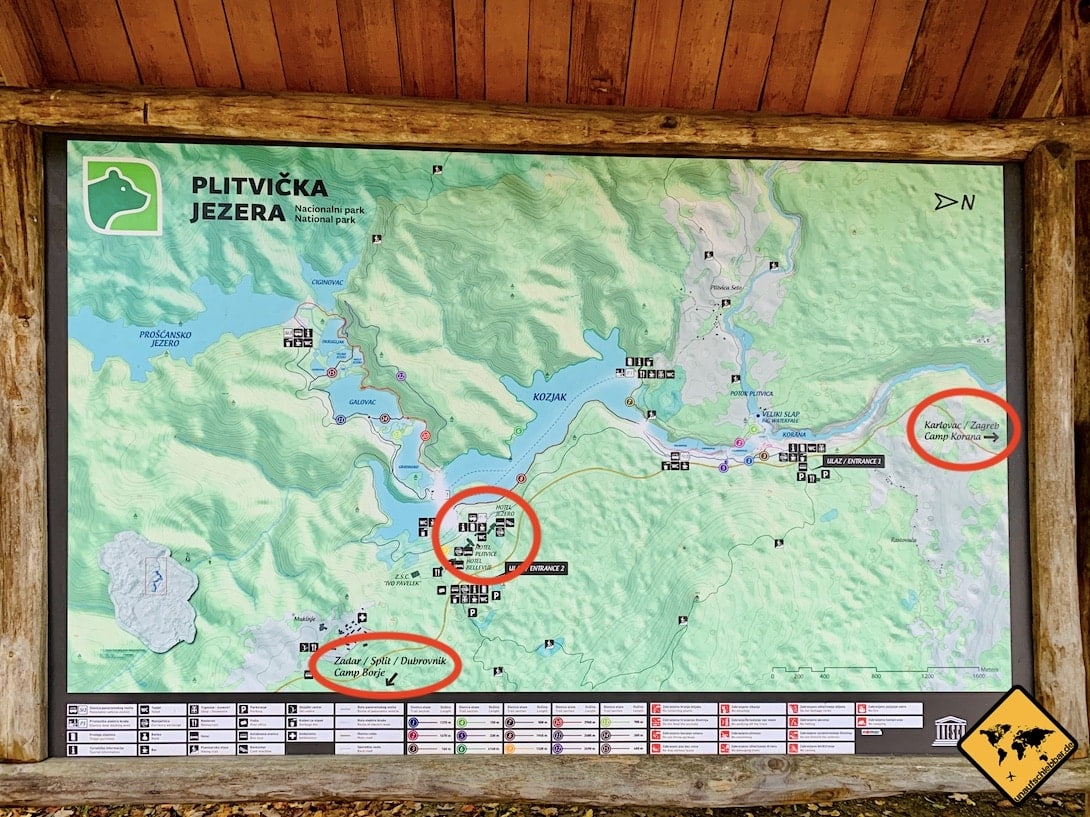 Plitvicer Seen Karte