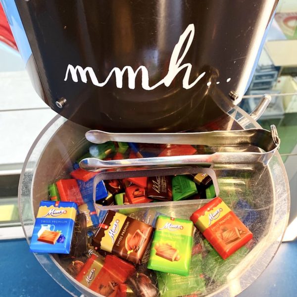 Probiertafeln Maestrani's Chocolarium