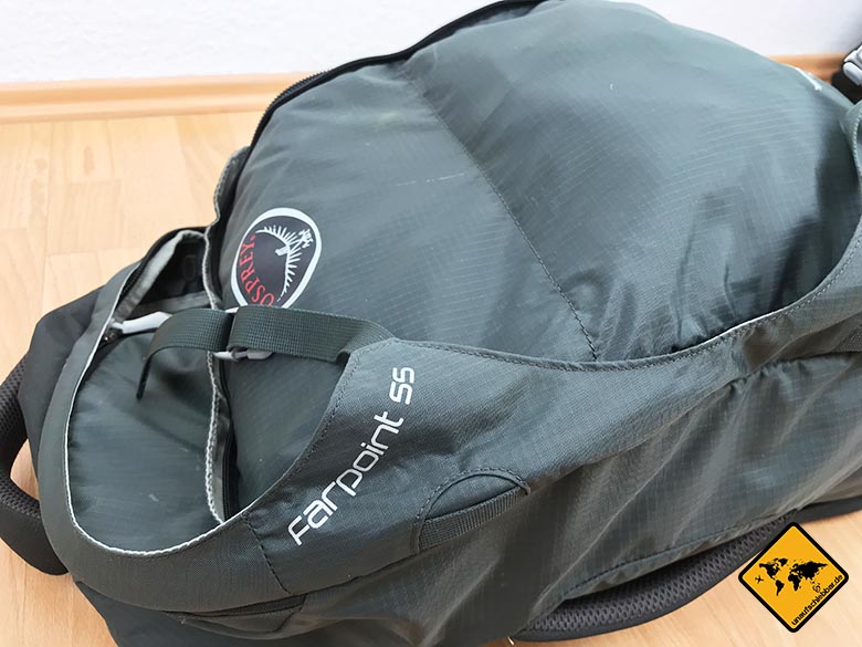 Reisecheckliste Rucksack Osprey Farpoint 55