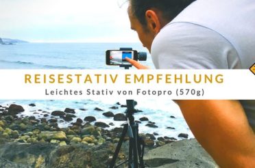 Reisestativ Empfehlung: Leichtes Stativ von Fotopro (570g)