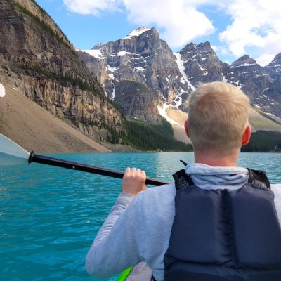 Rocky Mountains Kanada Lake Moraine Kanutour