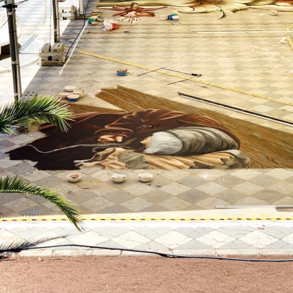 Sandgemälde Teneriffa Entstehung