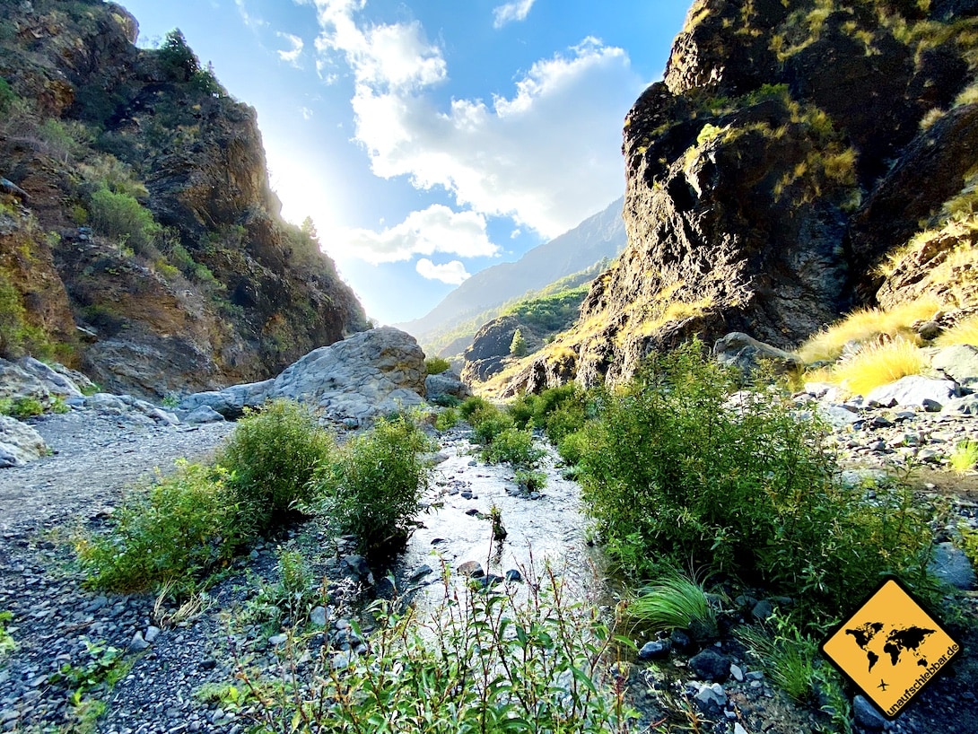 Sehenswürdigkeiten auf La Palma Barranco de las Angustias