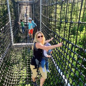 Skywalk Allgäu Wackel Pfad mit Baby