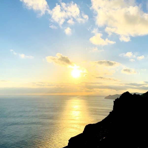 Sonnenuntergang Meerblick Faro de la Entallada