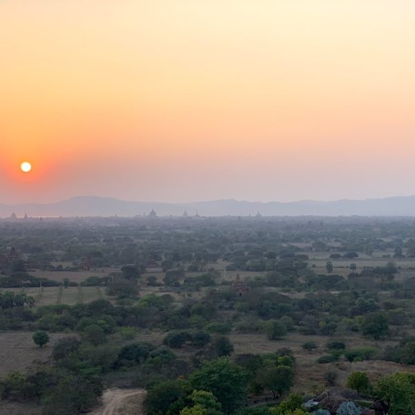 Sonnenuntergang Nan Myint Tower Bagan Myanmar