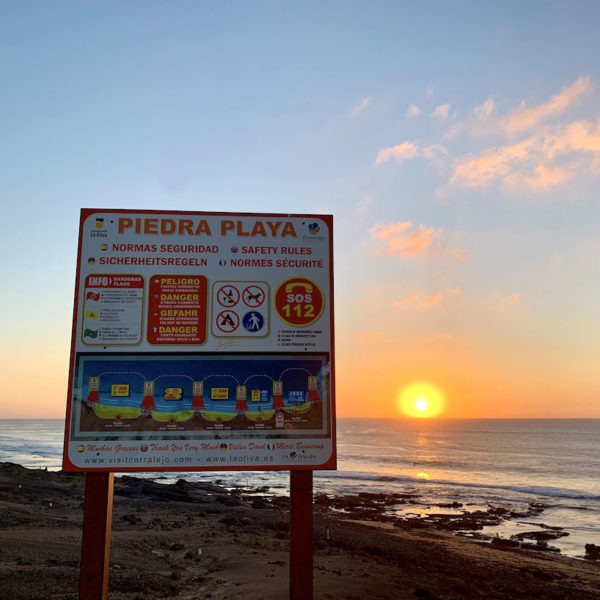 Sonnenuntergang Piedra Playa El Cotillo Fuerteventura