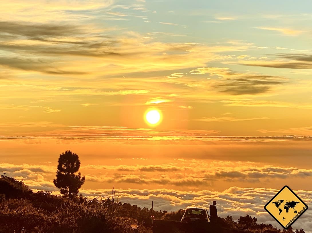 Sonnenuntergang Roque de los Muchachos La Palma Highlights