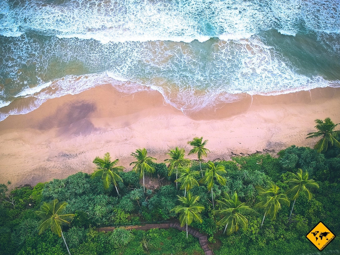 Sri Lanka Strand Meer Luftaufnahme