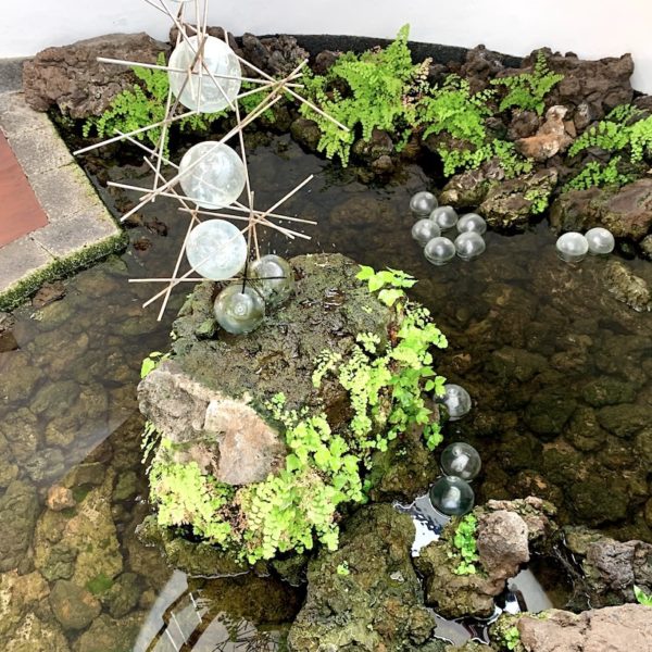 Stahlkunstwerk Teich Jardín de Cactus Lanzarote