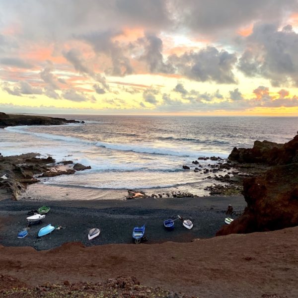Strand Fischerboote El Golfo Lanzarote