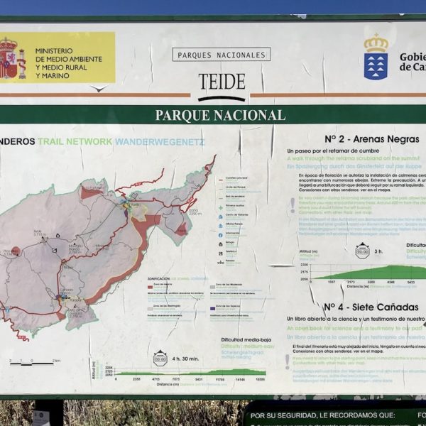 Teide Wanderung Infotafel
