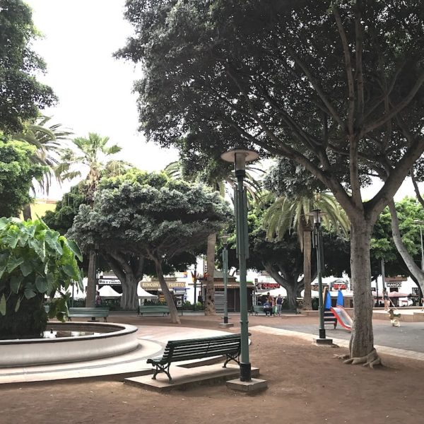 Teneriffa Puerto de la Cruz Plaza del Charco Brunnen