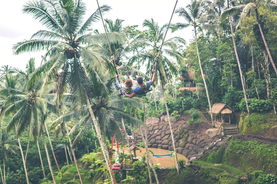 The natural terrace swing Bali