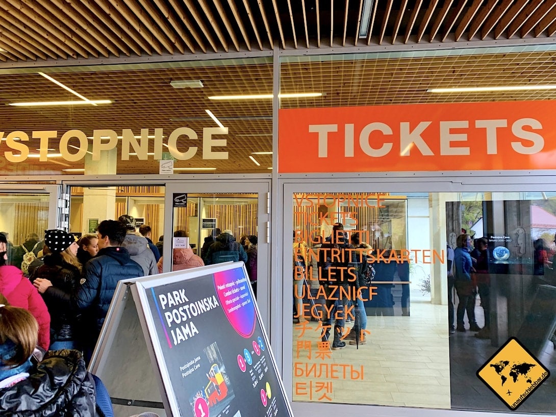 Ticketschalter Postojna Höhle Slowenien