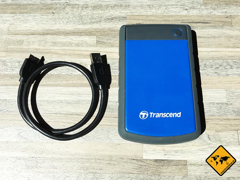 Transcend StoreJet 25h3 Test Externe Reise Festplatte alle Inhalte