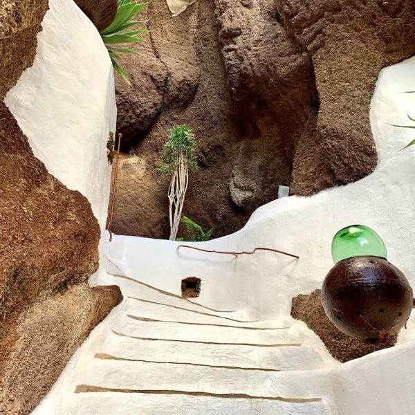 Treppenaufgang weiß grün LagOmar Lanzarote