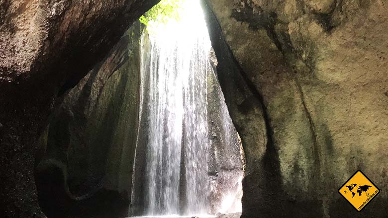 Tukad Cepung Waterfall Steilfelsen