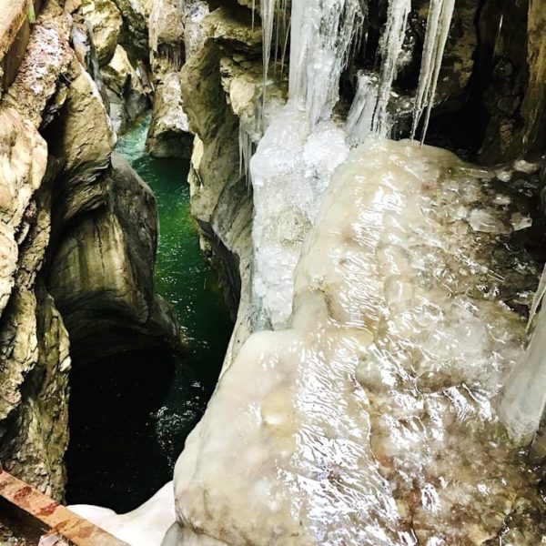 Vereisung Felsen Klamm Oberstdorf