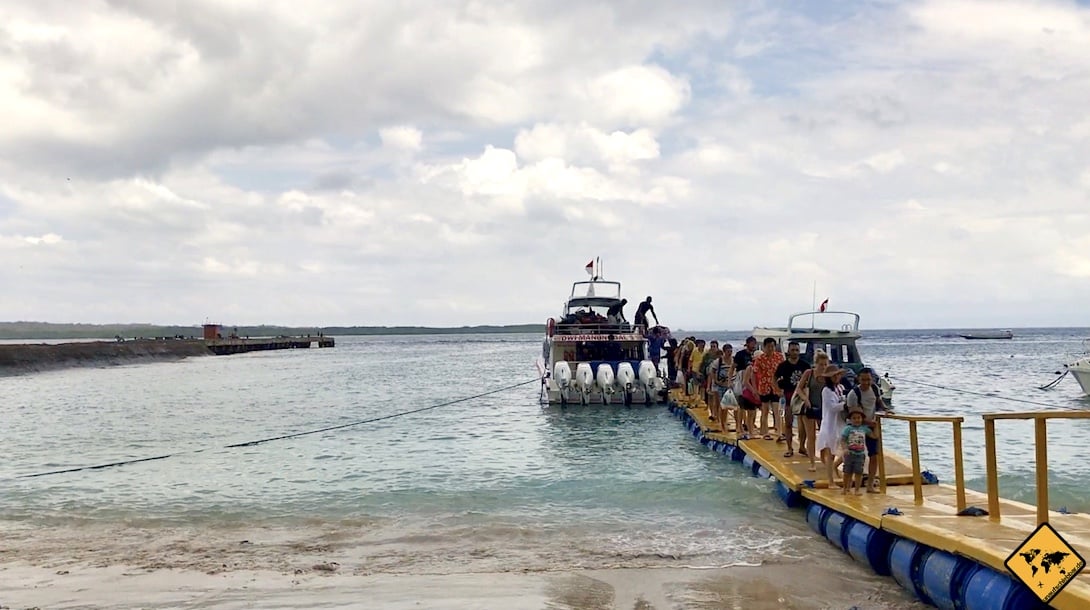 Von Nusa Lembongan nach Nusa Penida Toyapakeh Hafen