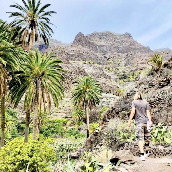 Wandern La Gomera Wasserfall Weg Barranco de Arure