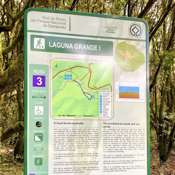 Wandertafel Route 3 Laguna Grande