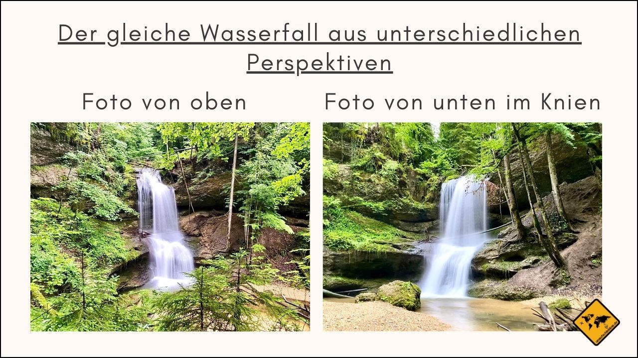 Wasserfall fotografieren Perspektive wechseln