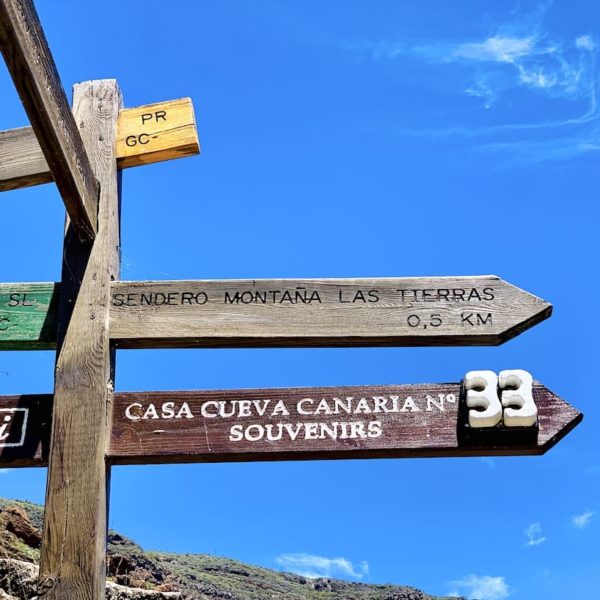 Wegweiser Sendero Montaña las Tierras Gran Canaria