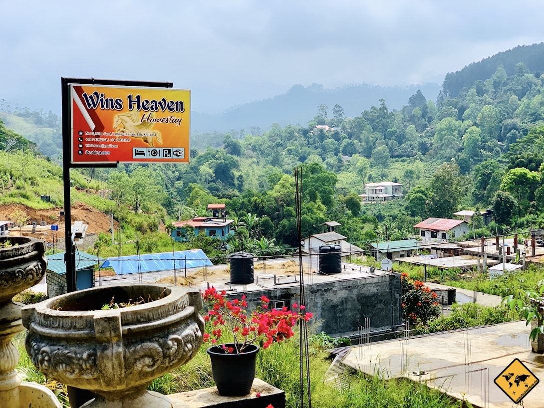 Wins Heaven Homestay Ella Sri Lanka Aussicht ins Grüne
