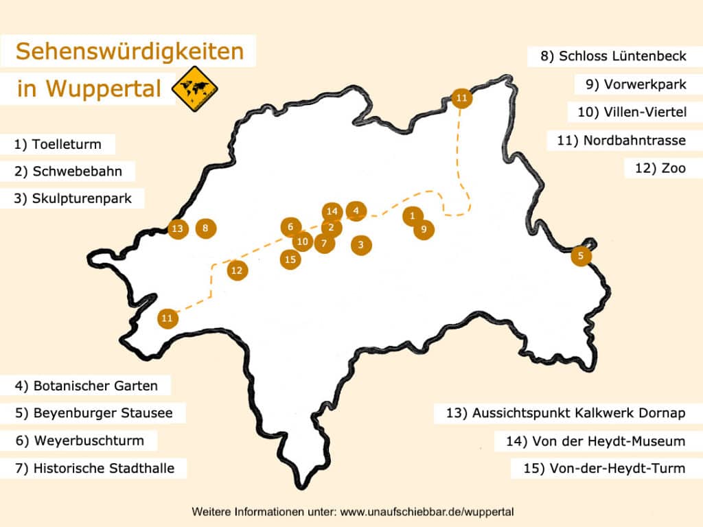 Wuppertal Sehenswürdigkeiten - die 15 schönsten Orte & Ausflugsziele