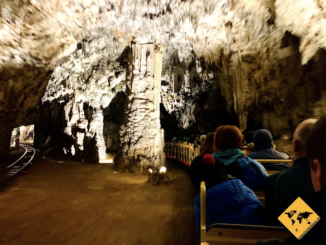 Zugfahrt Tropfsteinhöhle Postojna