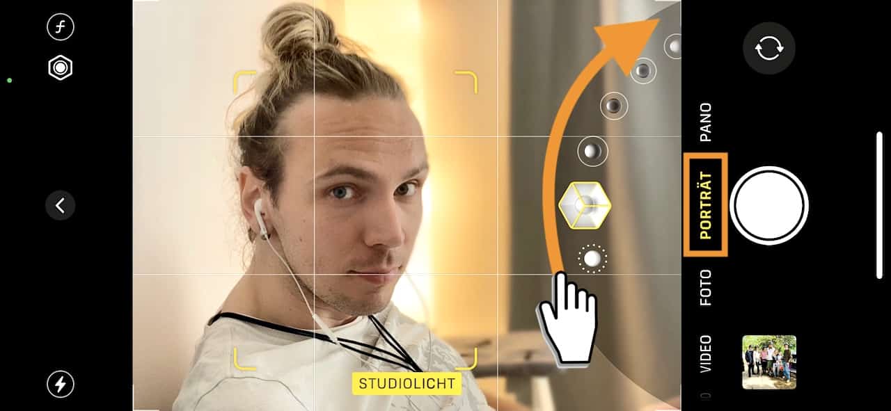 iPhone Kamera-App Belichtungsoptionen