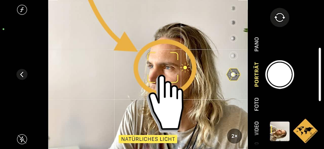 iPhone Kamera Fokus Portraitfunktion