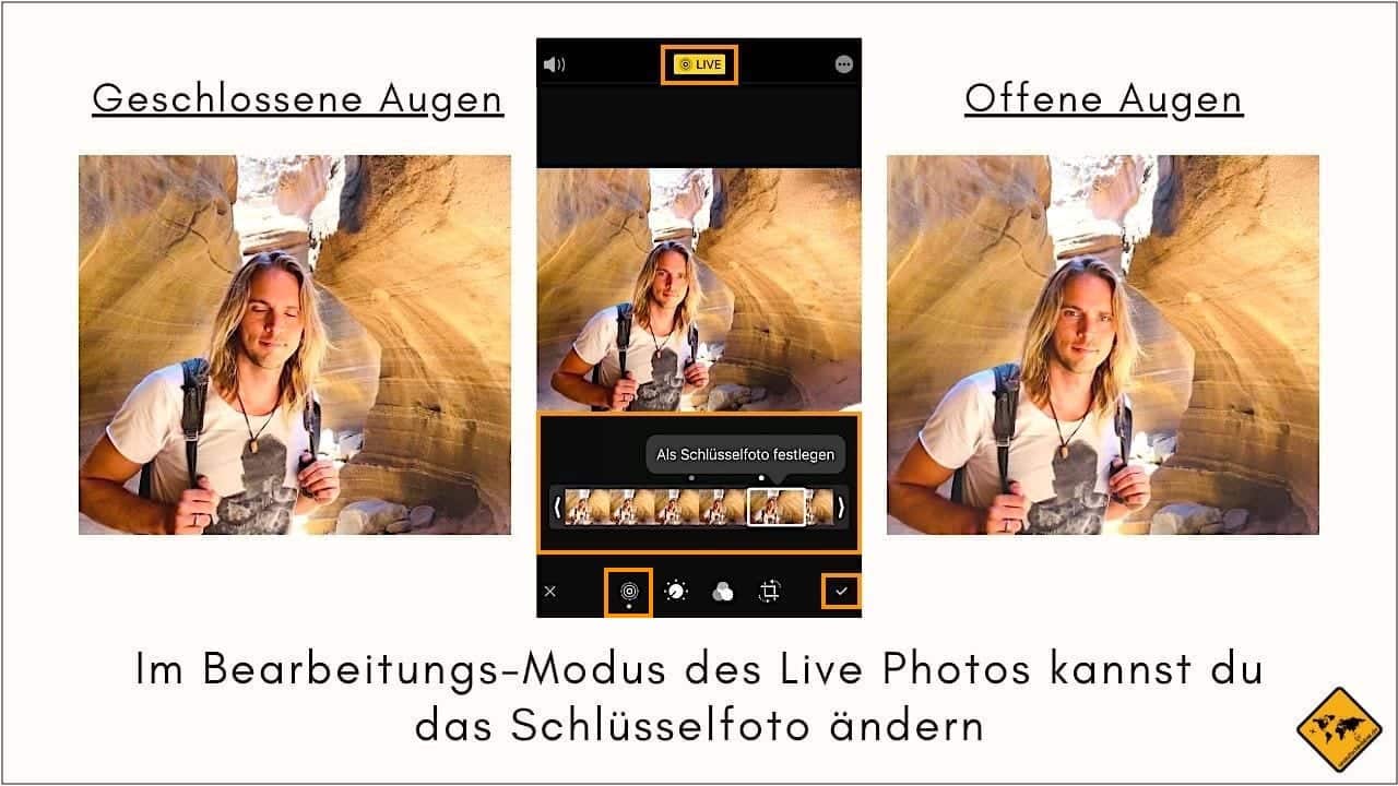 iPhone Live Modus Schlüsselfoto auswählen