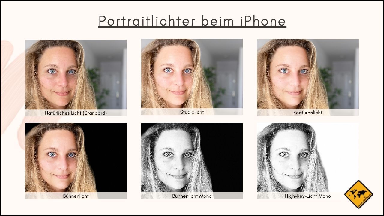 iPhone Portraitmodus sechs Belichtungsoptionen