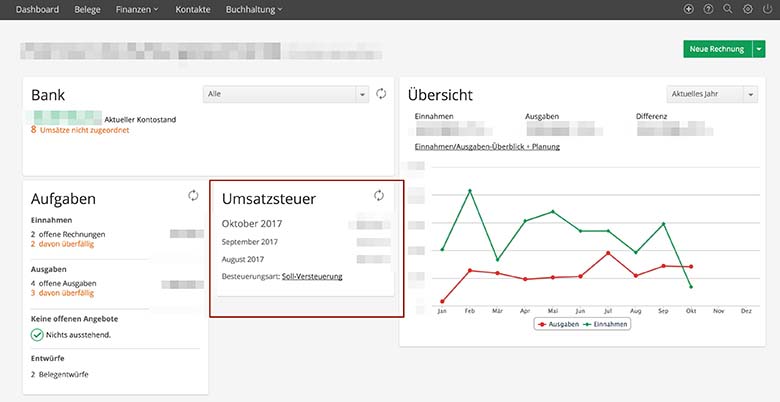 lexoffice Umsatzsteuervoranmeldung